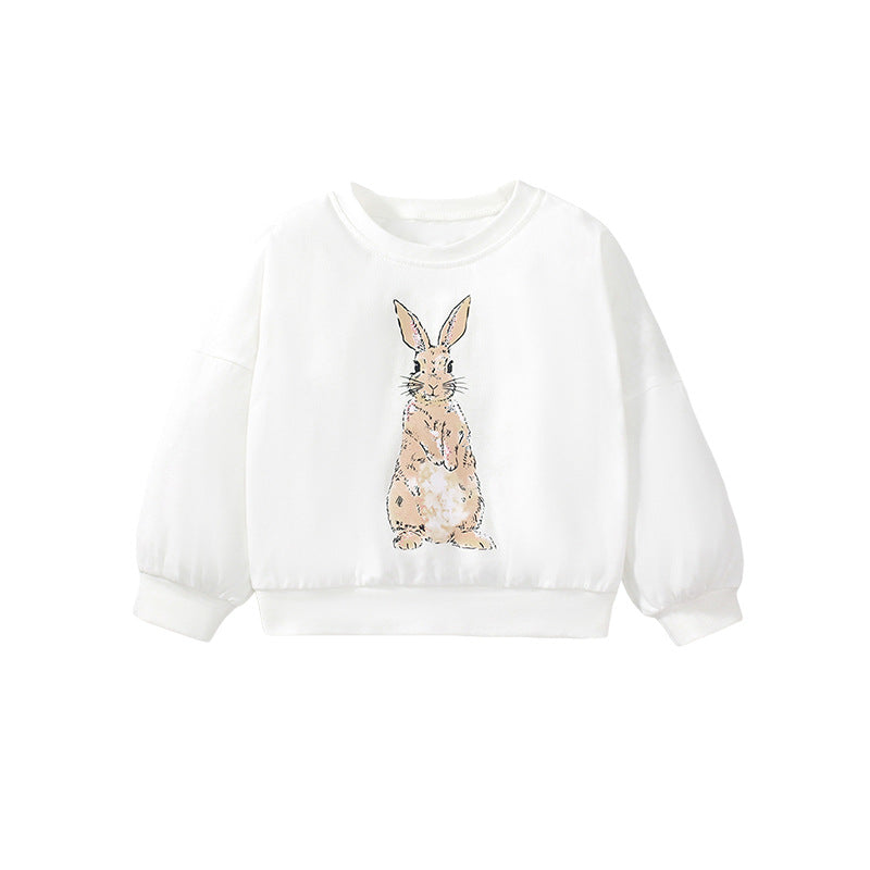 Long Sleeve Girls T-Shirt Cute Animal Children's T-Shirt Pure Cotton Children's Clothes