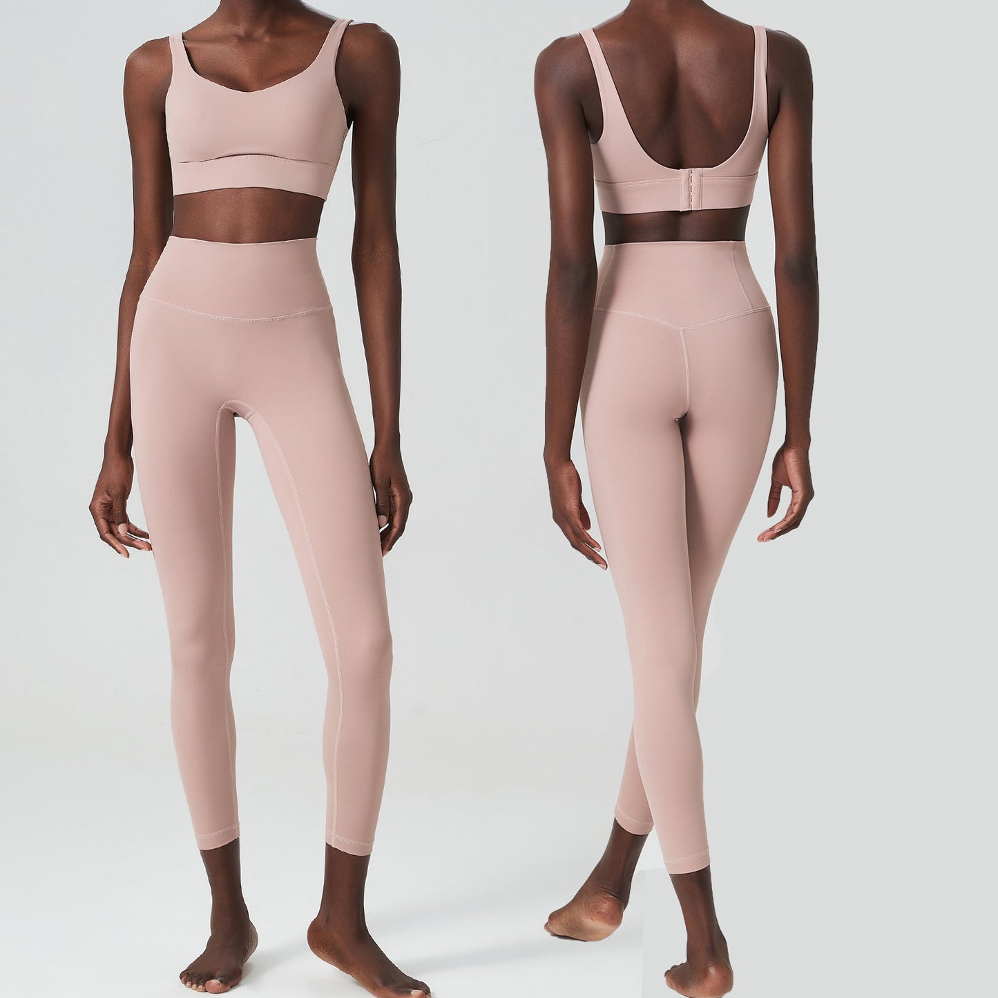 Back Killer Series Large Size Laika Yoga Suit Women Sports Fitness Clothes Two-Piece Set