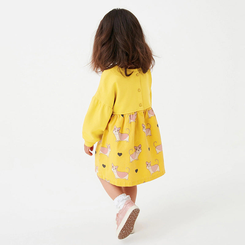 Girls' Dress Autumn Children's Dress New Cotton Children's Dress Princess Dress