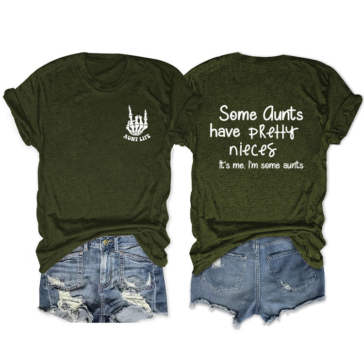 Some Qunts Have Pretty Letter-Printed Short Sleeved Loose Women's T-Shirts