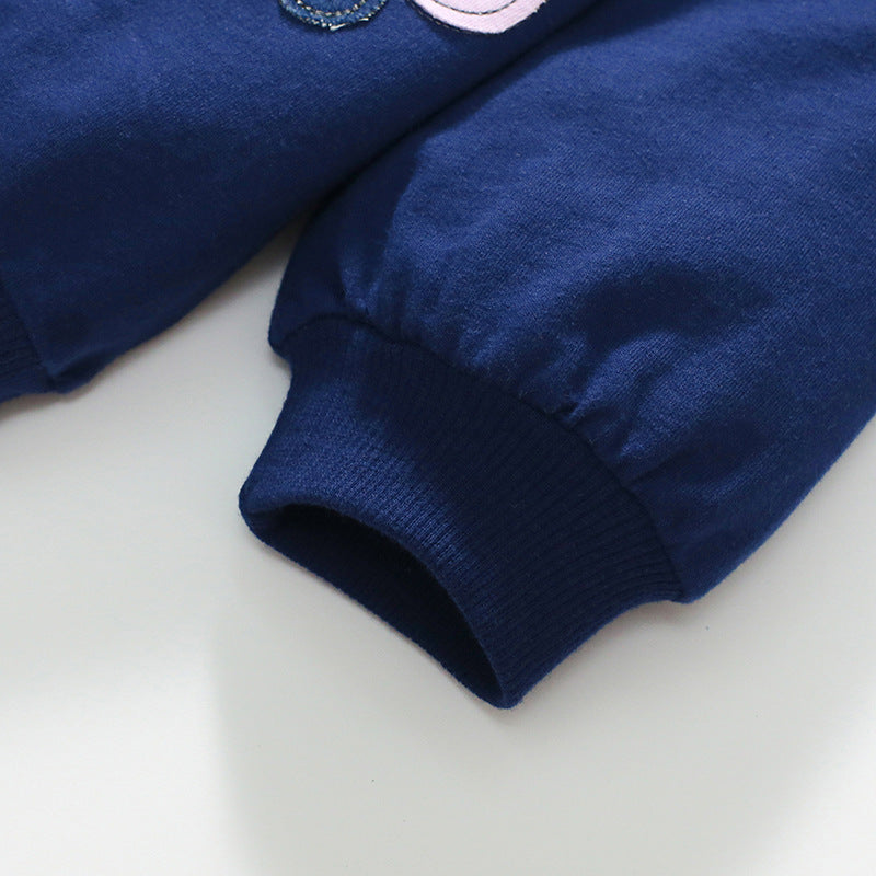 Girls Long Sleeve Hoodie Cute Pullover Hoodie Autumn Cartoon Cotton Children's Top