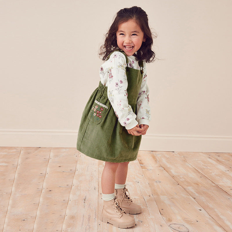 Children's Suspenders Dress Fall New Girls Skirt Casual Cute Children's Dress