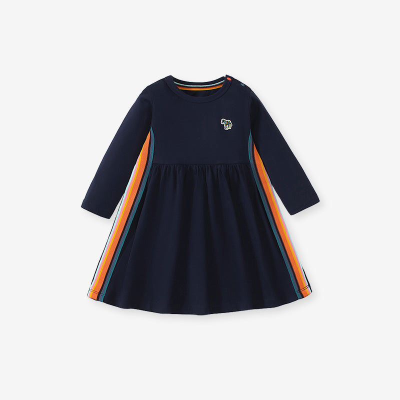 Autumn Children's Dress Long-Sleeved Girls' Dress Middle Children's Dress For Children
