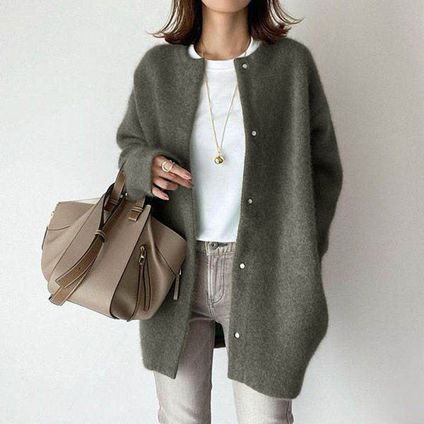 9 Colors Autumn New Super Soft Knit Coat Slim Design Sense Of The Minority Loose Woolen Coat Woman