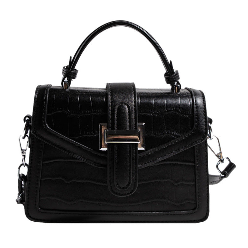 Chain Color Contrast Small Square Bag Female New Fashion Stylish Shoulder Bag Western Style Simple Crossbody Bag