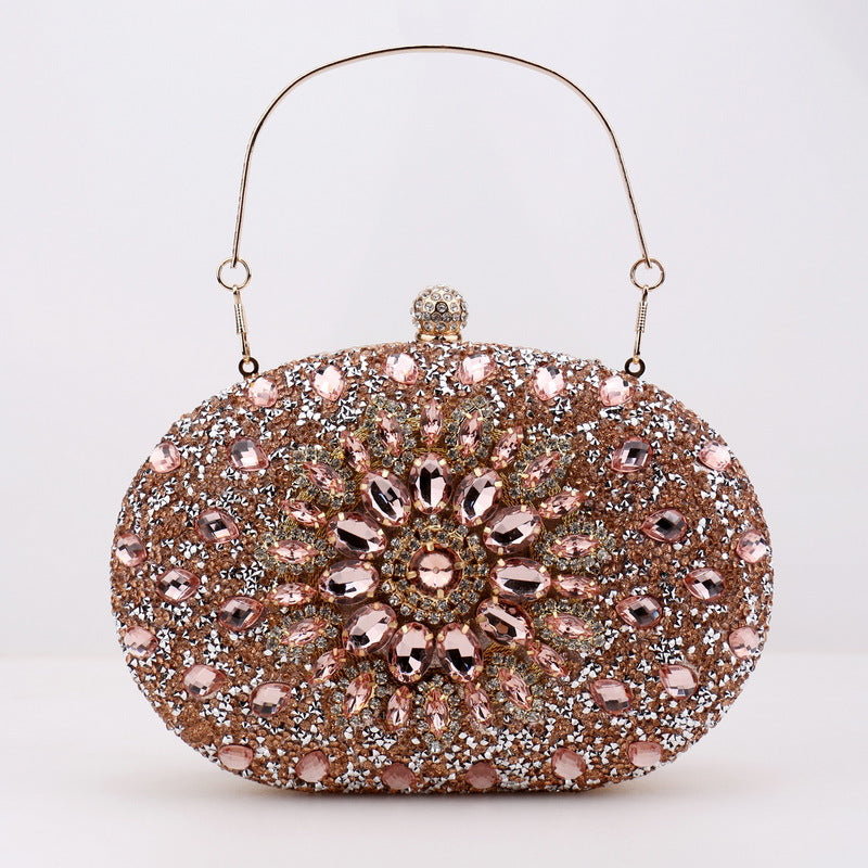Diamond-Encrusted Bag Dress Diamond-Encrusted Dinner Bag Women's Wedding Cheongsam All-Match Banquet Evening Clutch Bag