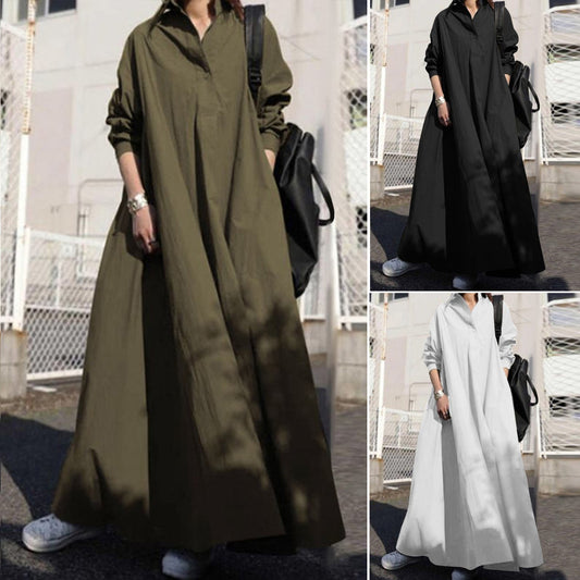Women's Autumn And Winter New Skirt Japanese Vintage Full-Length Dress A Hair