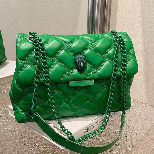 Summer New Niche Design Fashion Embroidery Line Diamond Chain One-Shoulder Oblique Straddle Armpit Small Square Bag