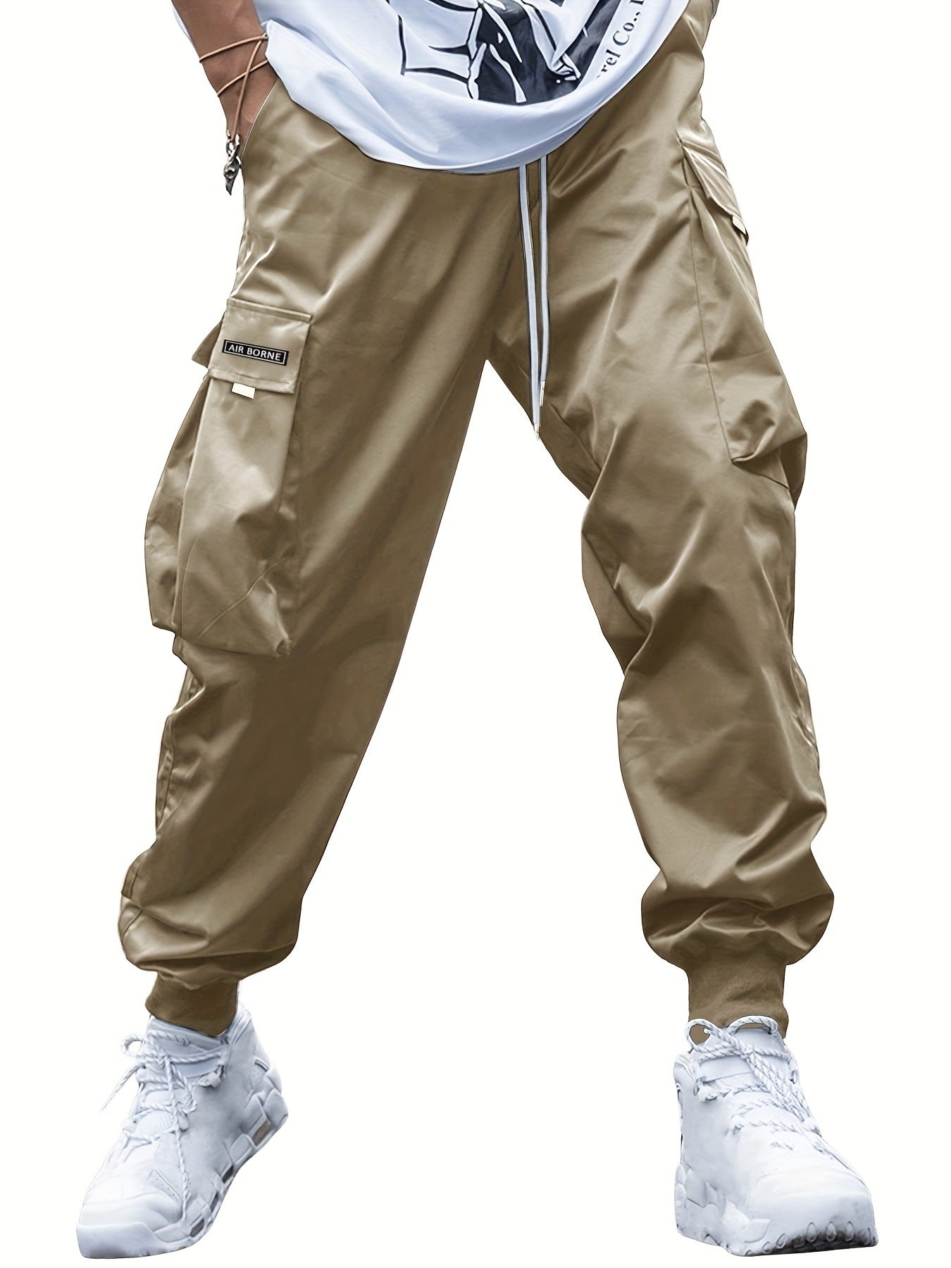 Large Size Overalls Spring Japanese Fashion Men's Casual Pants Multi-Pocket Youth Trend Loose Bundle Feet