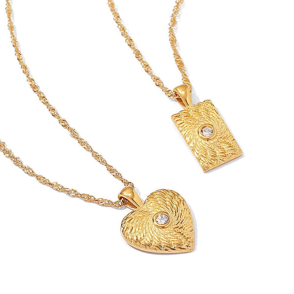 5pcs Niche Design Coin Round Brand Necklace Cold All Match Retro Temperament Personality Sweater Chain Female
