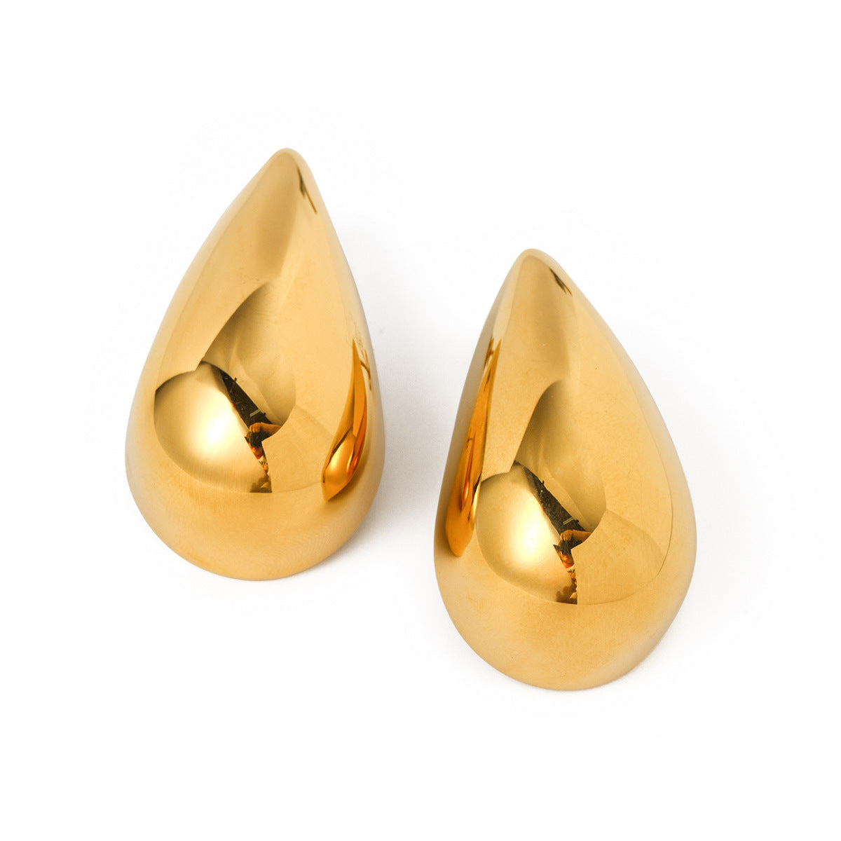 5pcs New 18K Gold Stainless Steel Drop Earrings Jewelry Fashion Personality Earrings Accessories
