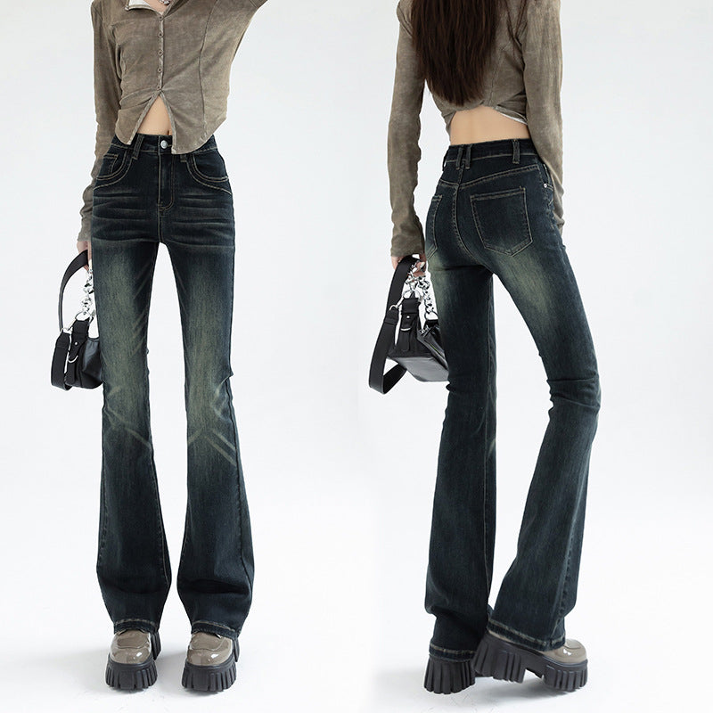 Hottie Skinny Jeans Flares High-Waisted Stretchy Floor-Length Pants