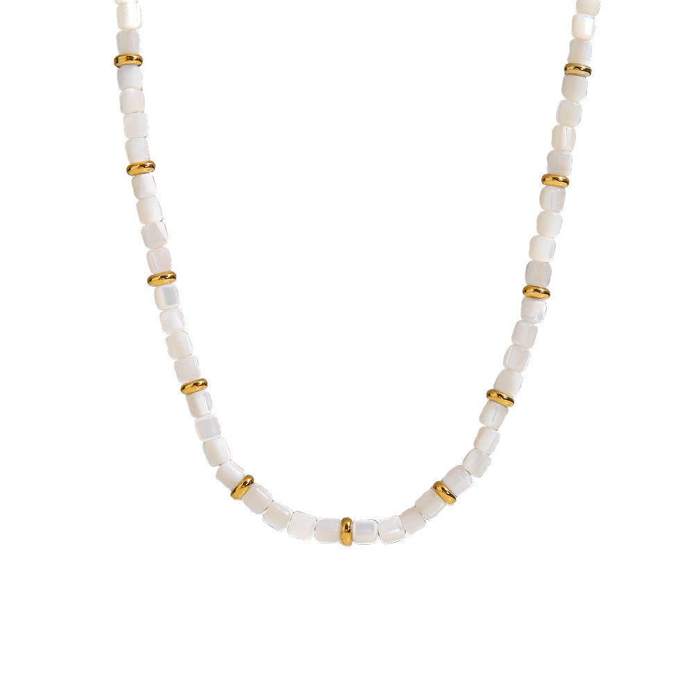 5 pcs Fashion With beaded Necklace Women Fashion Vintage Fold Collarbone Chain With Choker