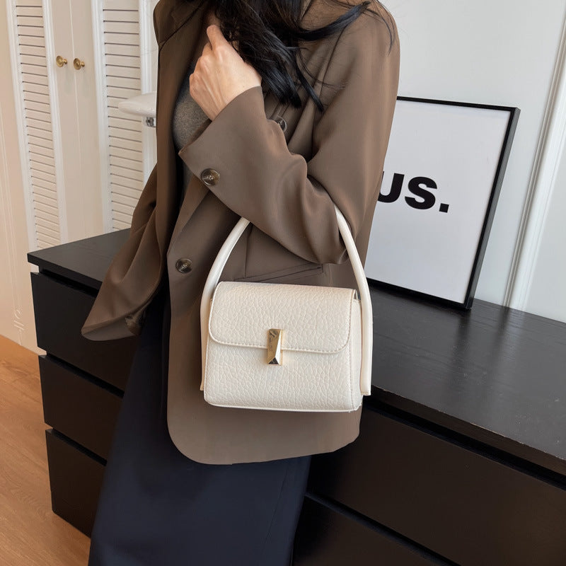 Popular Small Bag Female New Fashion All-In-One Single Shoulder Crossbody Bag Texture Retro Hand Bag Small Square