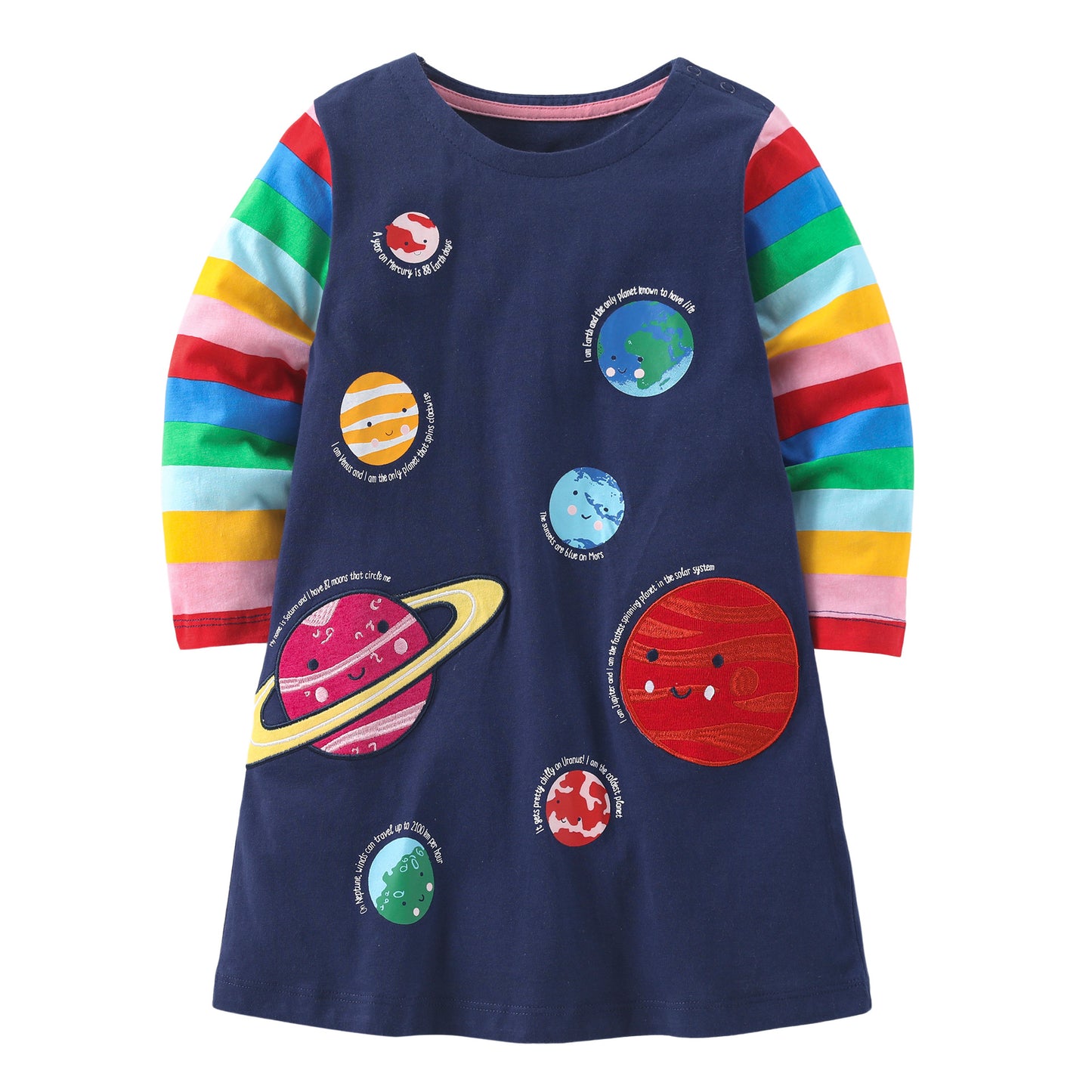 Children's Dress Autumn New Children's Dress Cartoon Long-Sleeved Girls' Dress