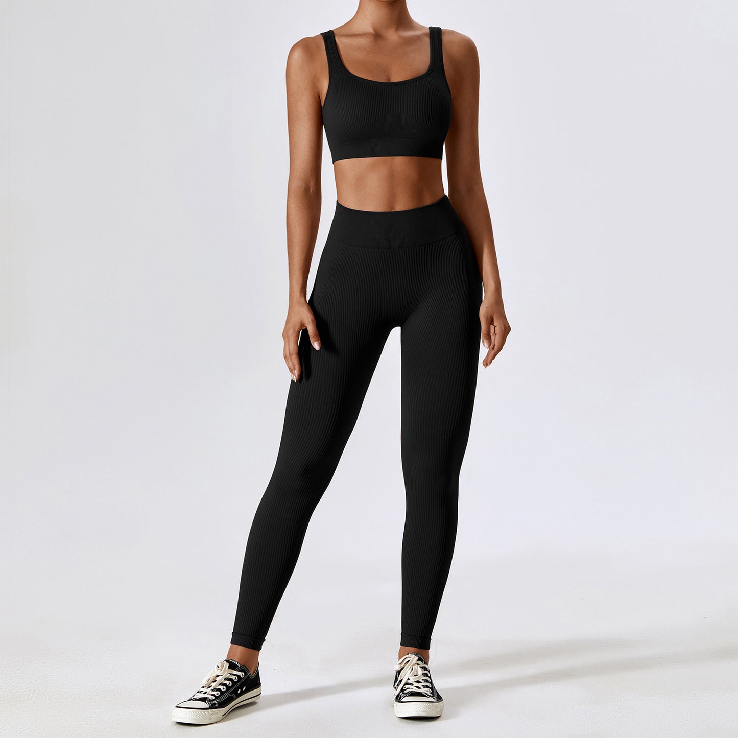 Seamless Yoga Wear Set Running Tight Sports Set Women's Quick Dry High Waist Fitness Wear