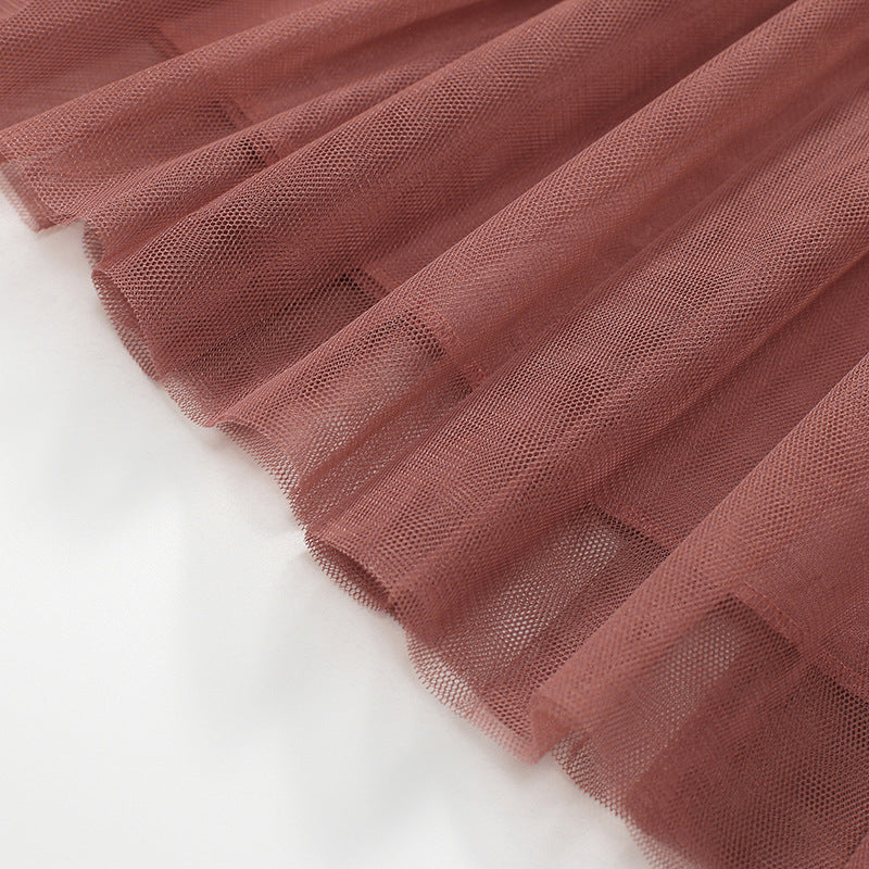 Girls Net Gauze Dress Fall New Girls Skirt Cute Sweet Children's Dress