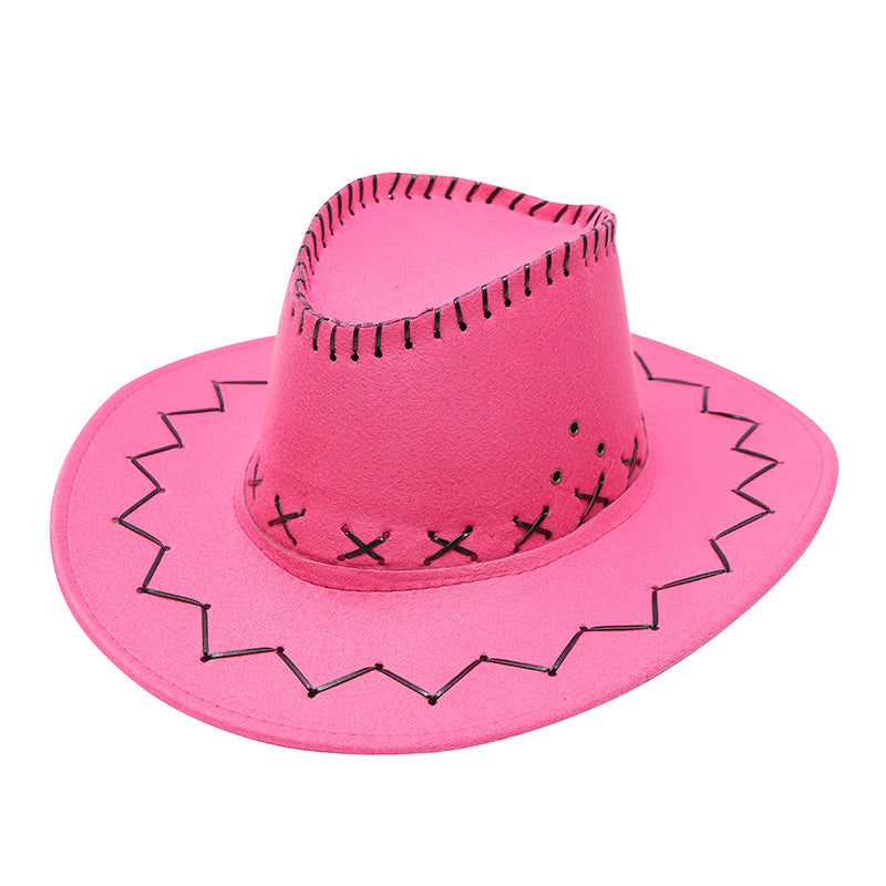 Western Cowboy Hat Male Summer Outdoor Sun Hat Grassland Mongolian Hat Knight Hat Travel Hat Stage Prop Hat Woman