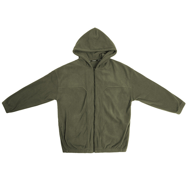 Men's Hoodies Coat Casual Zipper Cardigan Hoodie Solid Color Loose New Autumn and Winter Outdoor Running Training