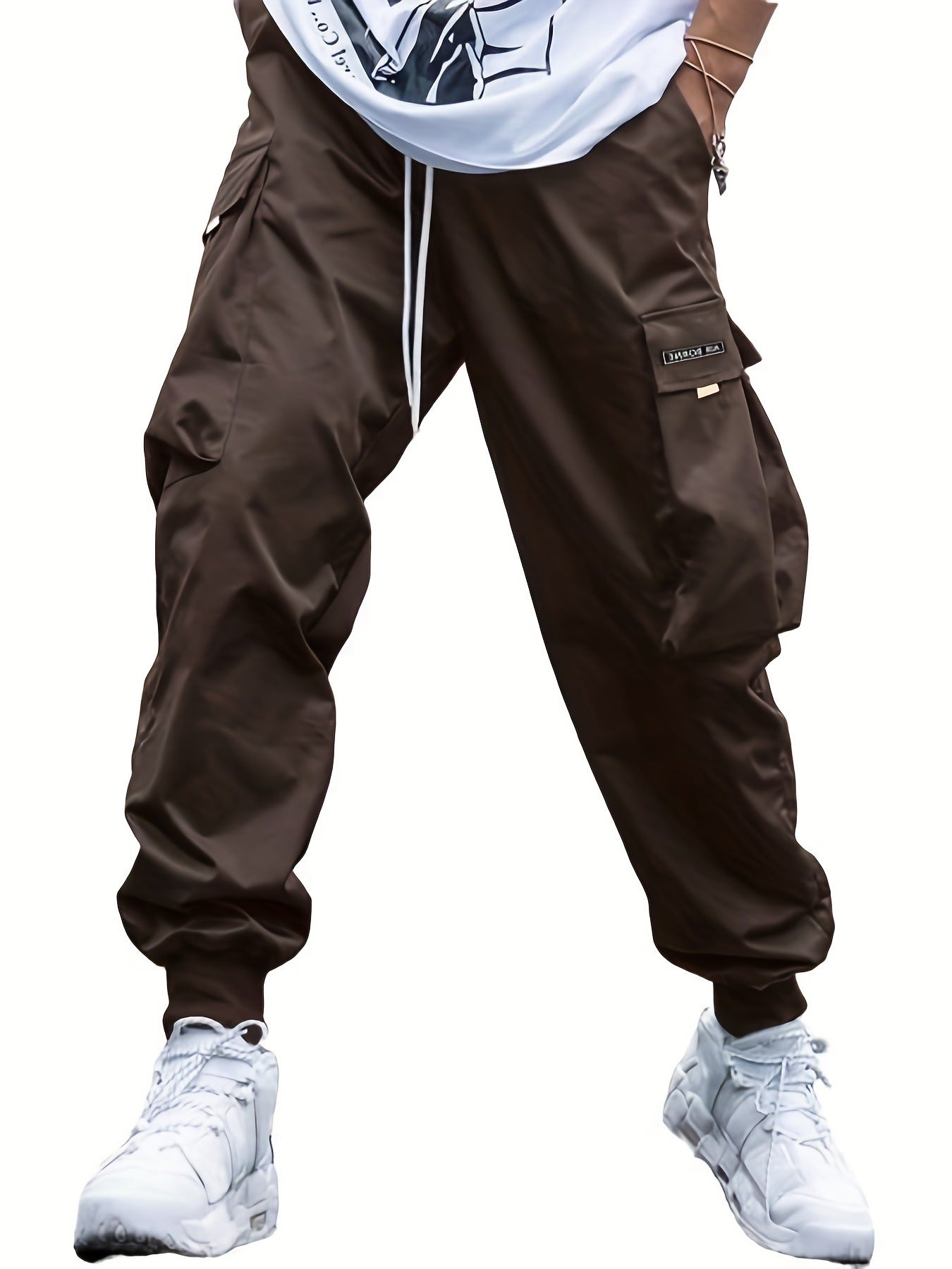 Large Size Overalls Spring Japanese Fashion Men's Casual Pants Multi-Pocket Youth Trend Loose Bundle Feet