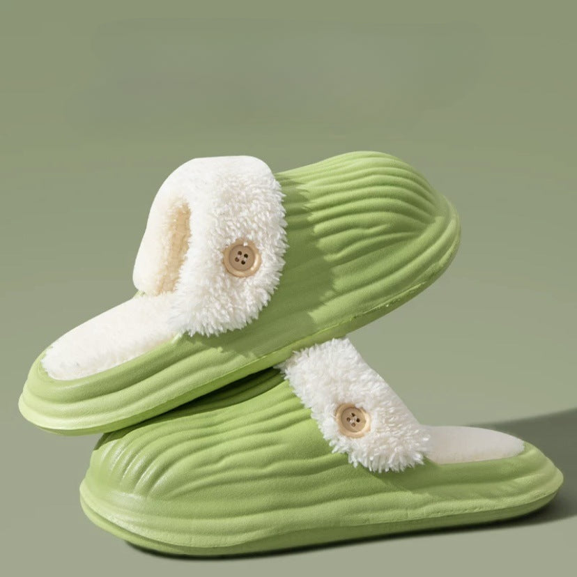 Detachable Cotton Slippers Waterproof Non-Slip Outside Wear Female Eva Winter Step On Shit Feeling Home Indoor Couple Warm Slippers