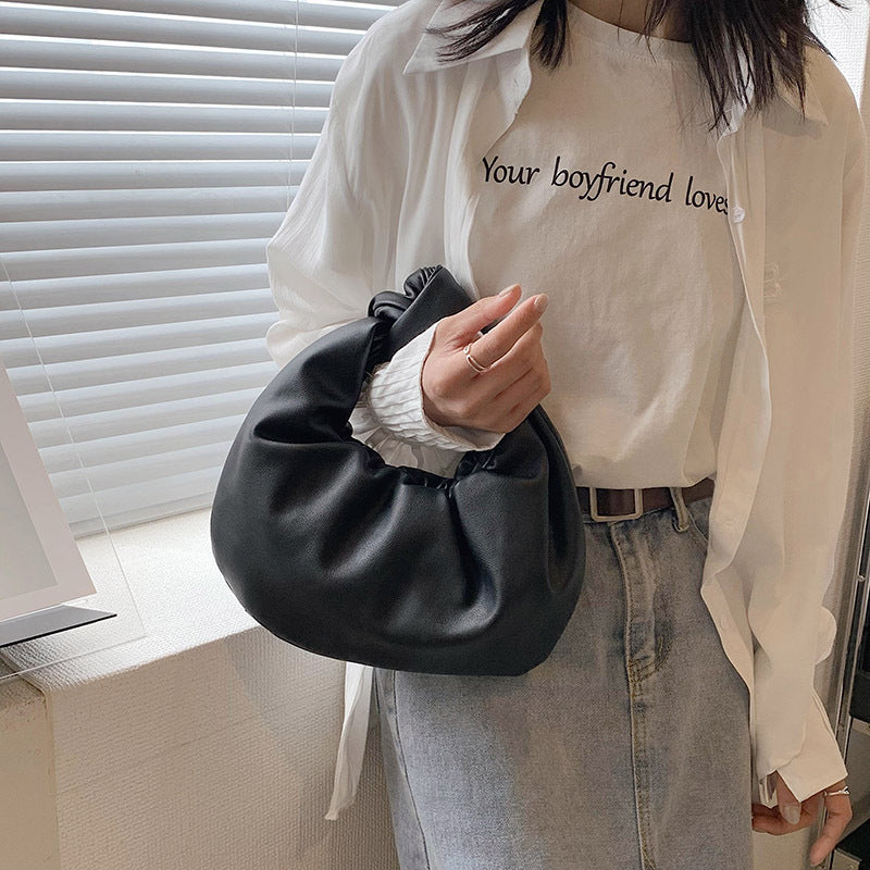 New Niche Small Bag For Women Pleated Hand With Everything Summer Fashion Hand With Ocean Air Cloud Bag
