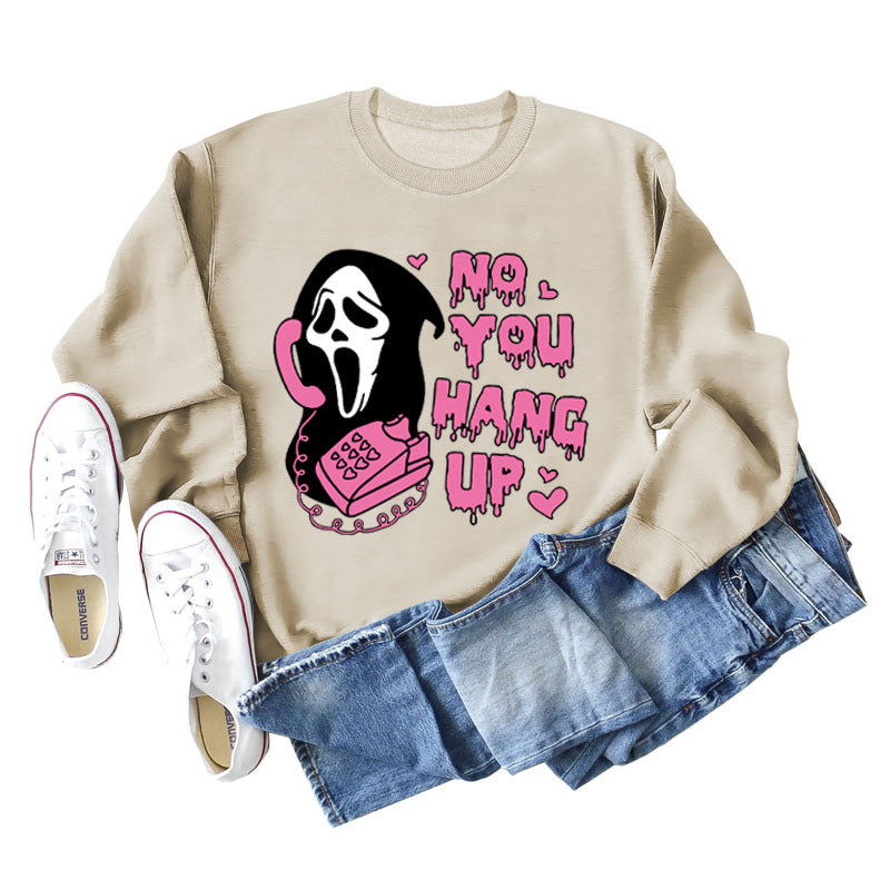 No You Hang Up Women's Round Neck Autumn/Winter Casual Long-Sleeved Ebay Fashion Hoodie