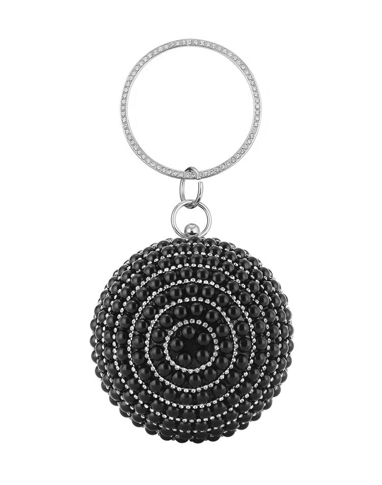 New Round Ball Dinner Bag Diamond Evening Bag Diamond Ring Dinner Bag Hand Dress Bag Women's Bag