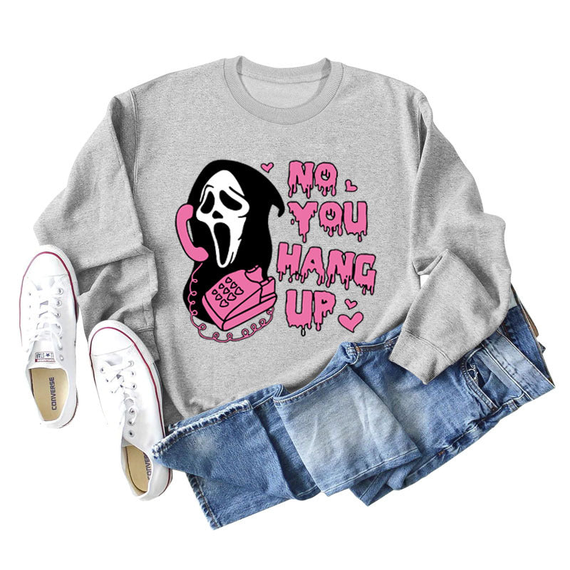 No You Hang Up Women's Round Neck Autumn/Winter Casual Long-Sleeved Ebay Fashion Hoodie