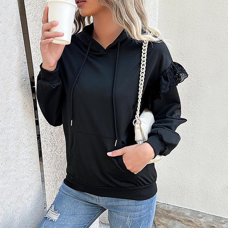 New Autumn And Winter New Women's Clothing Long Sleeve Solid Color Hoodie Women