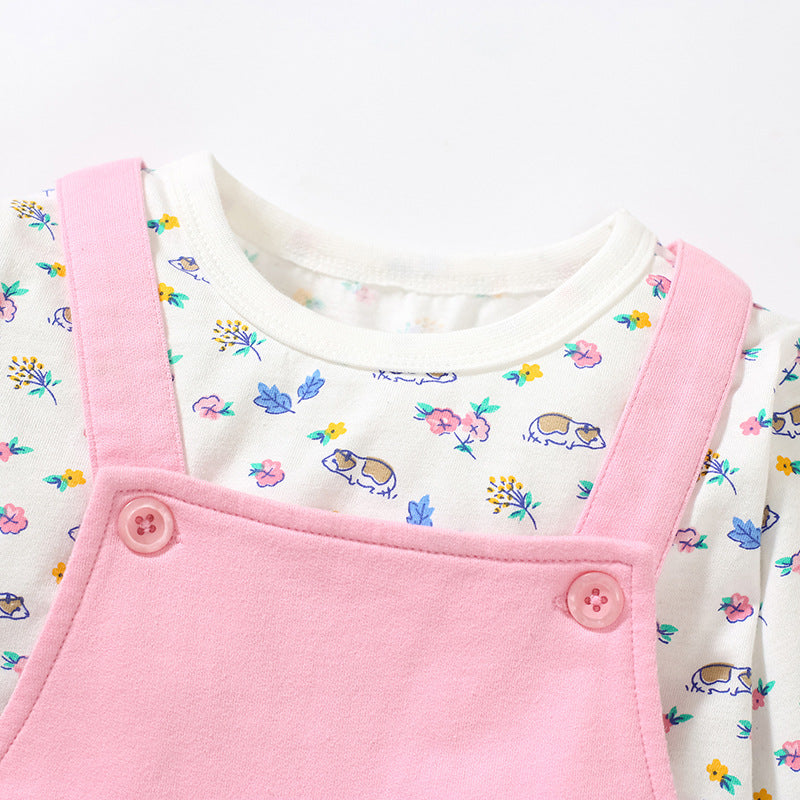 Girl's Strap Dress Autumn Skirt Cotton Children's Strap Skirt Children's Skirt