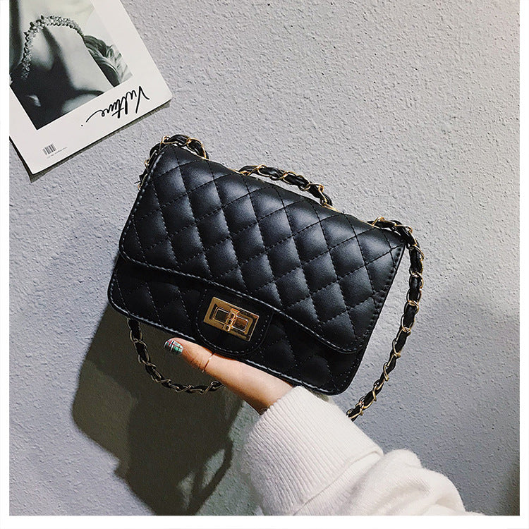 Bag Woman New Fashion Version Ringer Chain Bag Single Shoulder Oblique Cross Bag Female Bag All Match Small Square Bag