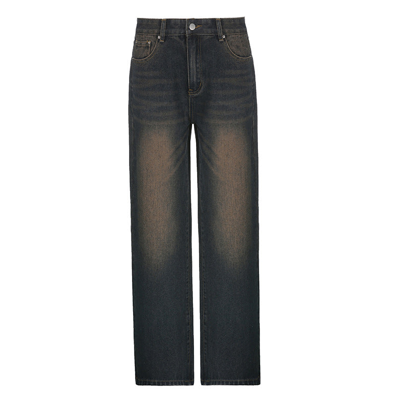 Women New Loose Draping Leg Long Straight Leg Low Waist Casual Pants Jeans