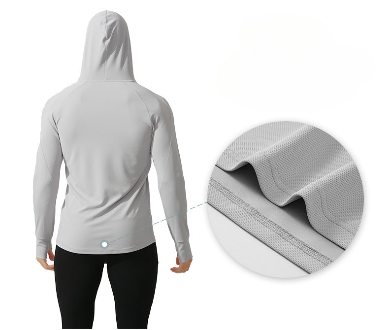 Outdoor Leisure Sports Top Men's New Fall Thumb Hole Loose Hoodie Coat Running Fitness Hoodie