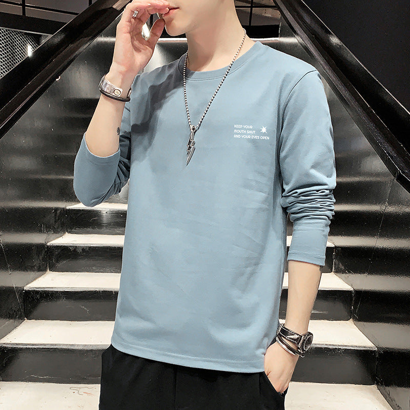 New Spring And Autumn Men's Long Sleeve T-Shirt Men's Cotton T-Shirt Men's T Loose Thin Hoodie