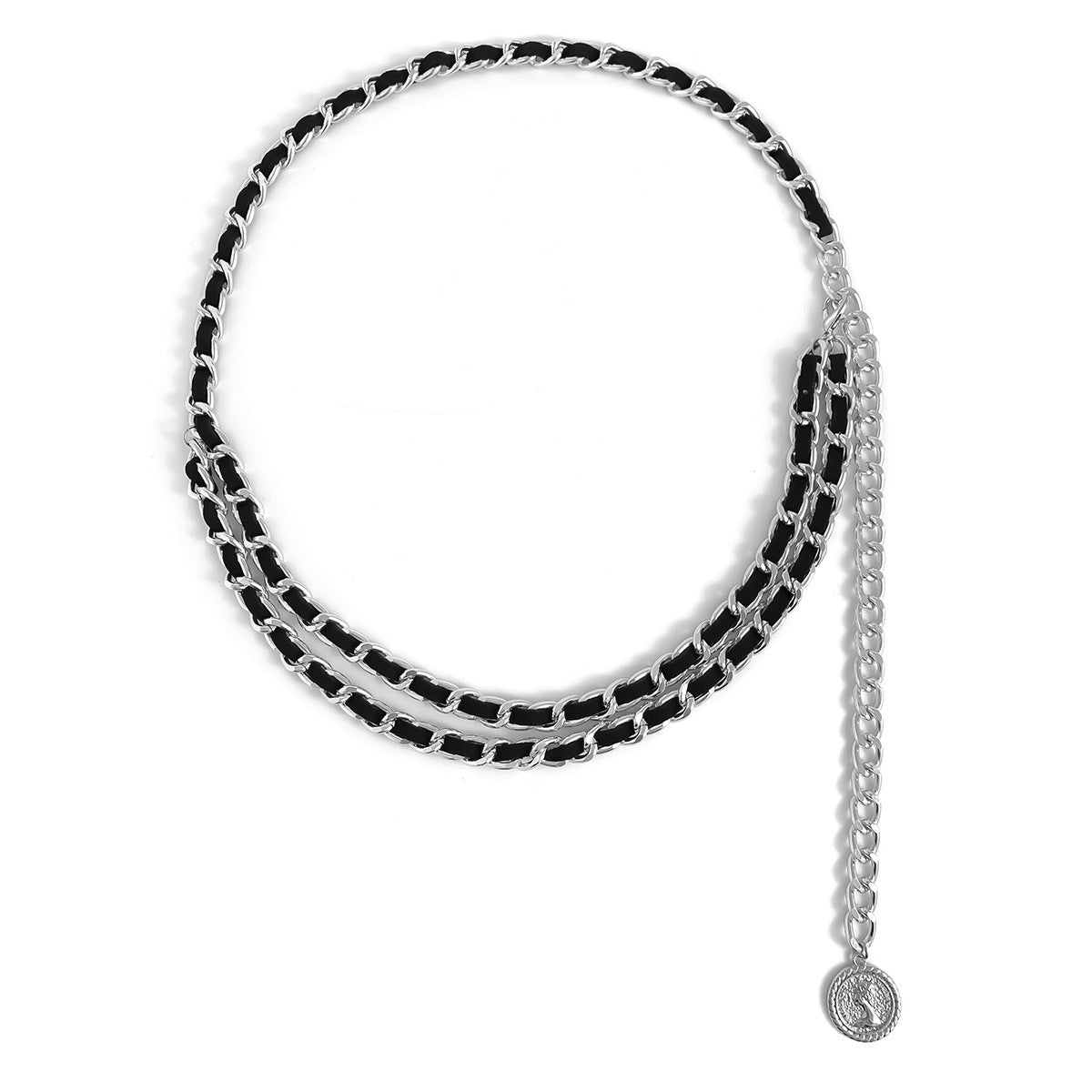 Retro Sexy Fashion Multi-Layer Body Chain Personality Geometric Portrait Chain Flannel Waist Chain