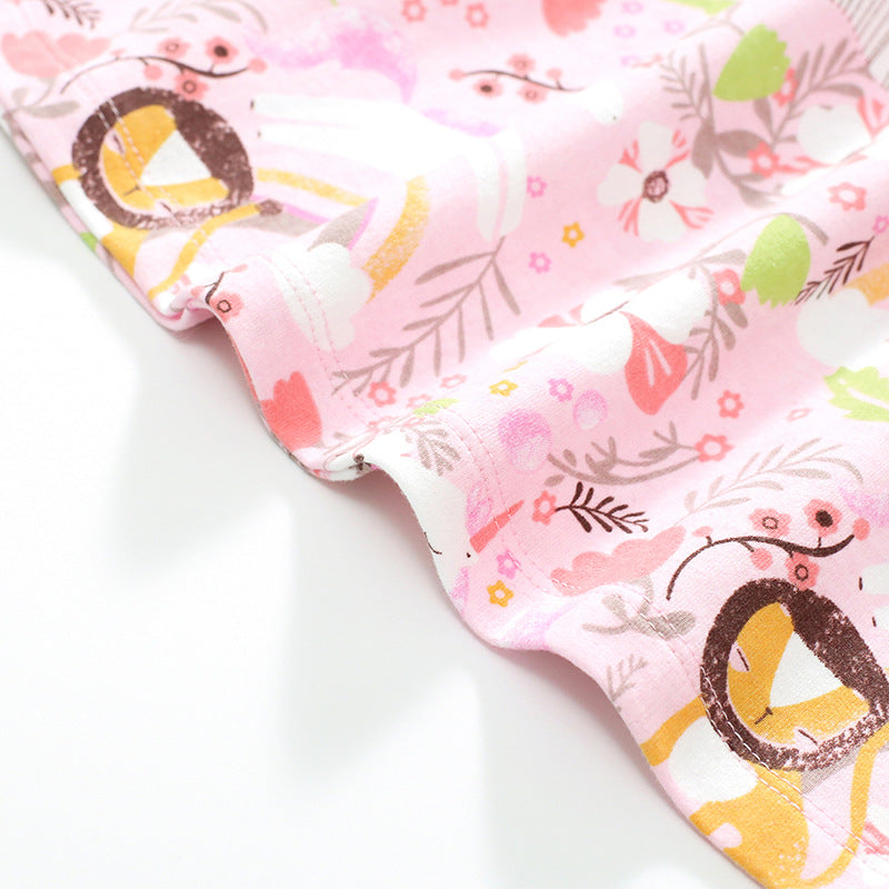 Autumn New Long-Sleeved Girls' Dress Home Cotton Children's Skirt Princess Dress
