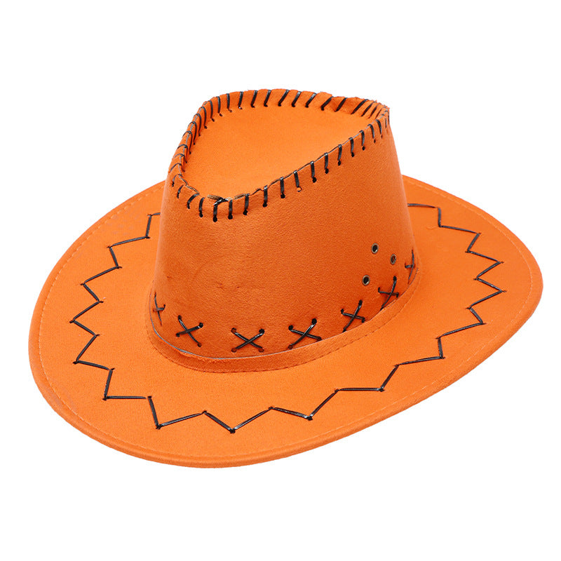 Western Cowboy Hat Male Summer Outdoor Sun Hat Grassland Mongolian Hat Knight Hat Travel Hat Stage Prop Hat Woman