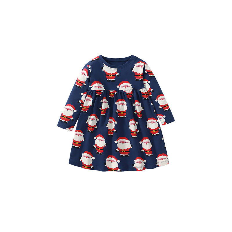 Autumn Children's Dress Long Sleeve Girls' Dress Cute Home Cotton Children's Dress