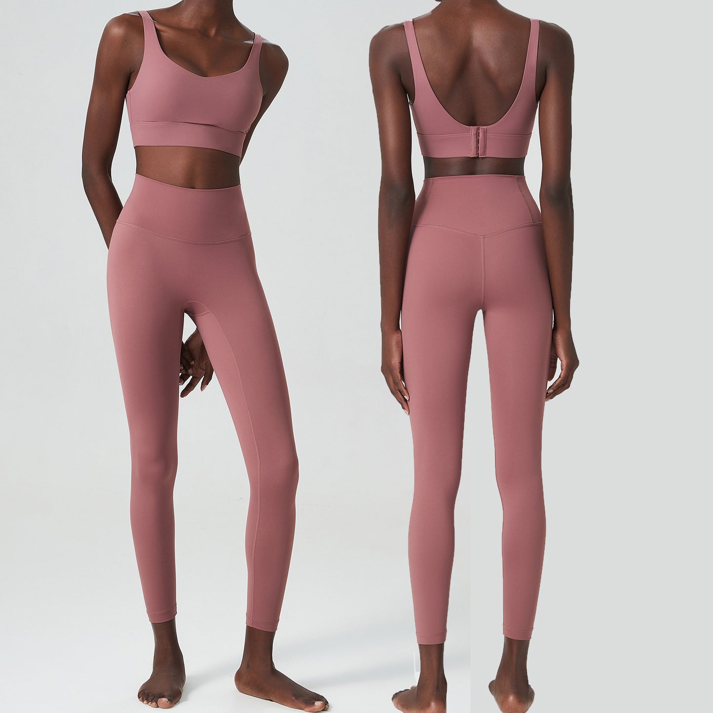 Back Killer Series Large Size Laika Yoga Suit Women Sports Fitness Clothes Two-Piece Set