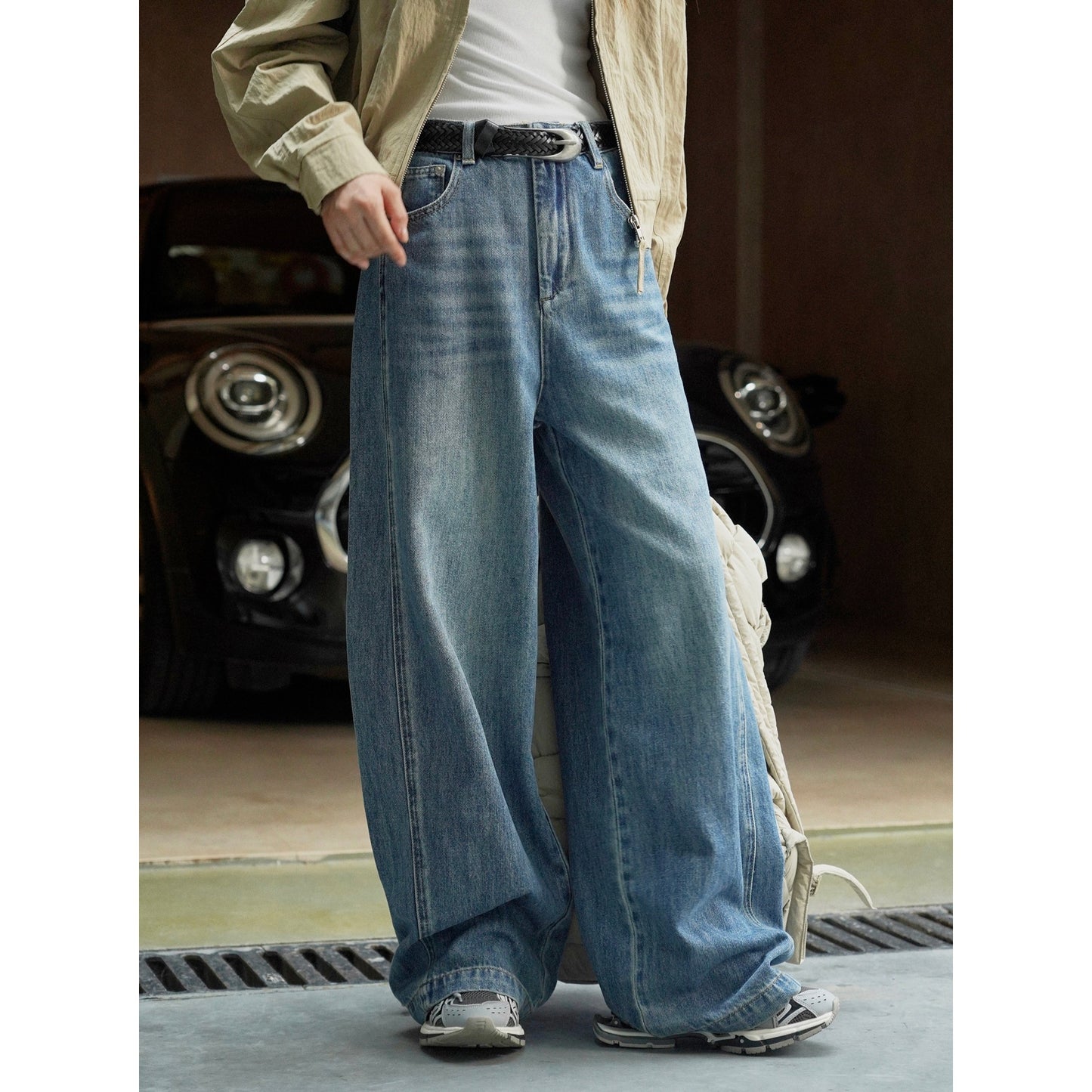 Early Autumn New Version Of The Retro Trend Fashionable Wide Leg Jeans High Waist Loose Slim Casual Pants Women