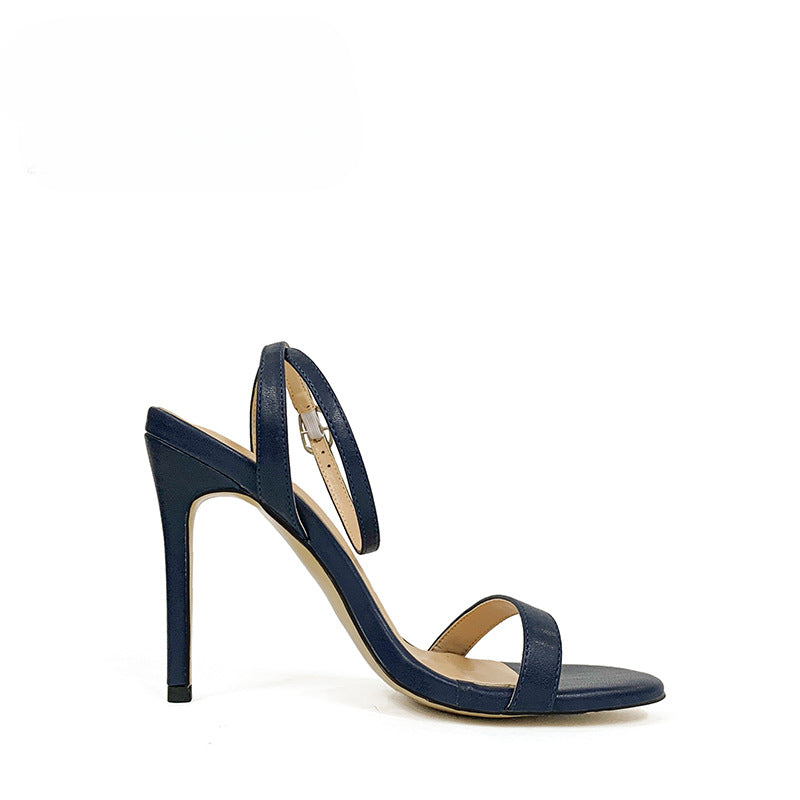 Sexy Ankle Strap Open Toe Thin With 10 Cm Line Strap Sandals For Women