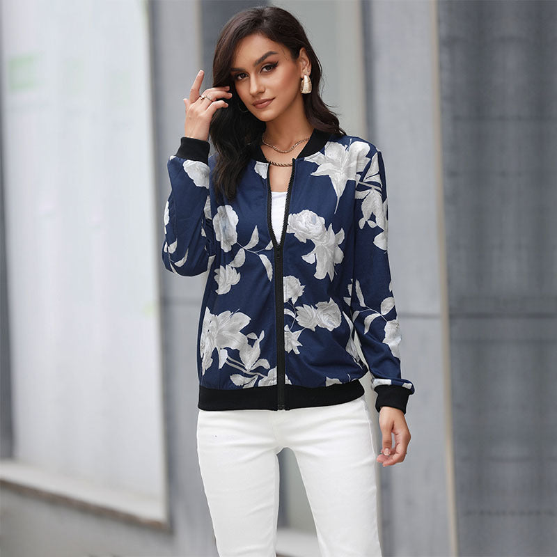 Fashion Jacket Women's Printed Coat Baseball Clothes