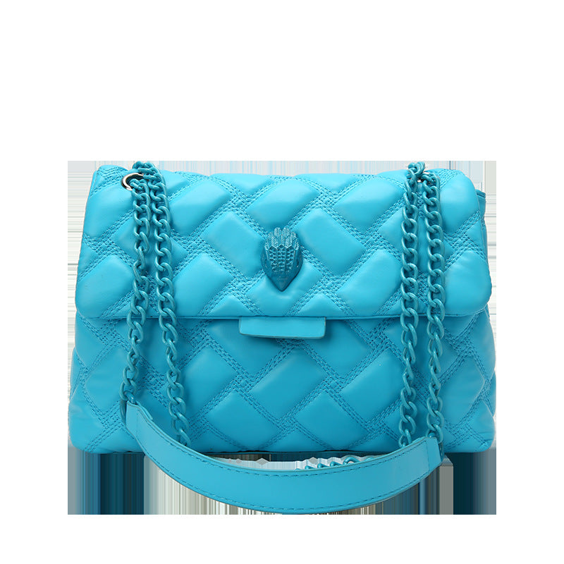 Summer New Niche Design Fashion Embroidery Line Diamond Chain One-Shoulder Oblique Straddle Armpit Small Square Bag