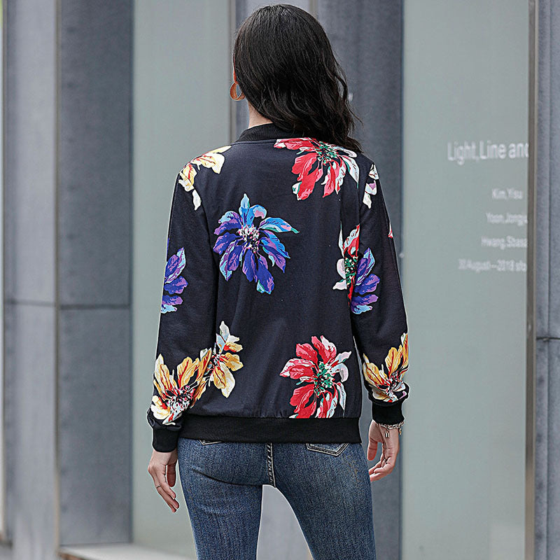 Fashion Jacket Women's Printed Coat Baseball Clothes