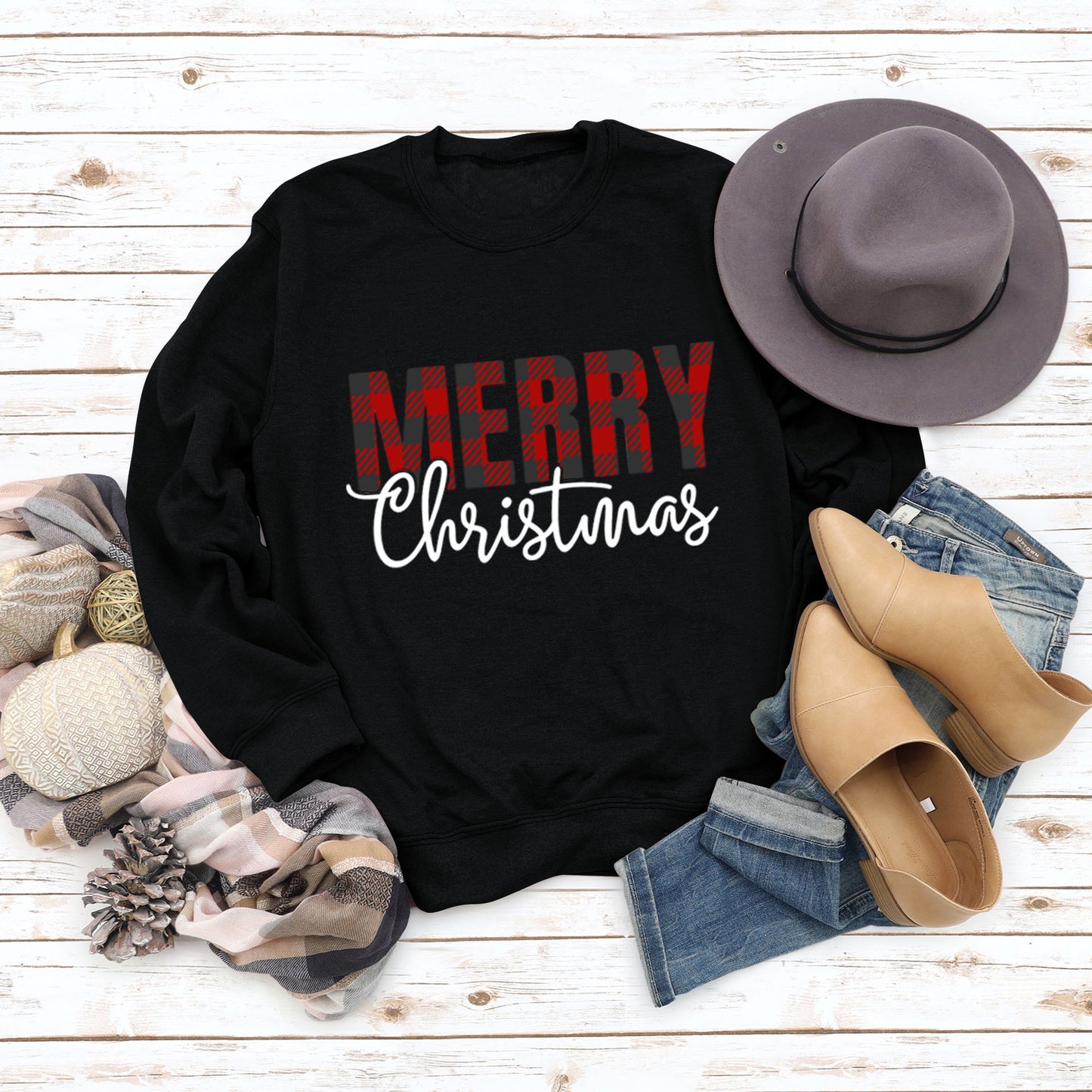Merry Christmas Fashion Letters Autumn Winter Long Sleeve Ebay Women's Hoodie