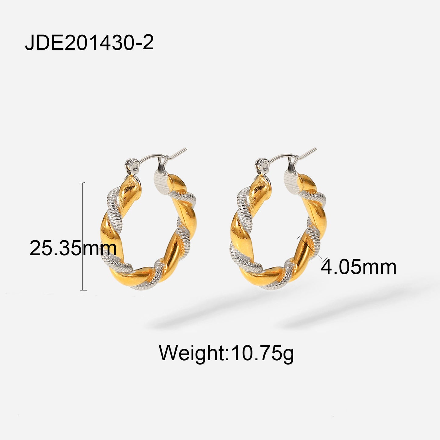 5pcs Fashion Style 18K Gold-Plated Titanium Steel Earrings Earrings Stainless Steel Gold And Silver Joints Geometric Earrings For Women