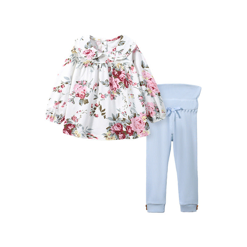 Autumn Long-Sleeved Girls' Suit Children's Suit Children's Two-Piece Set Of Foreign Trade Children's Wear