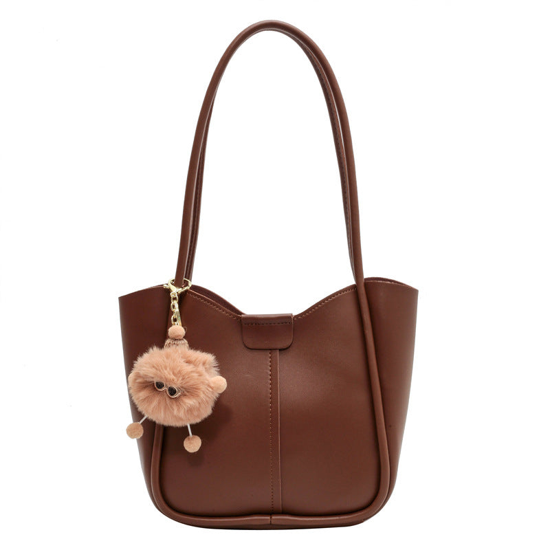 Popular Bags Female Spring/Summer New Version Retro Large Capacity Class Commuting Shoulder Bag Fashion Tote Bag