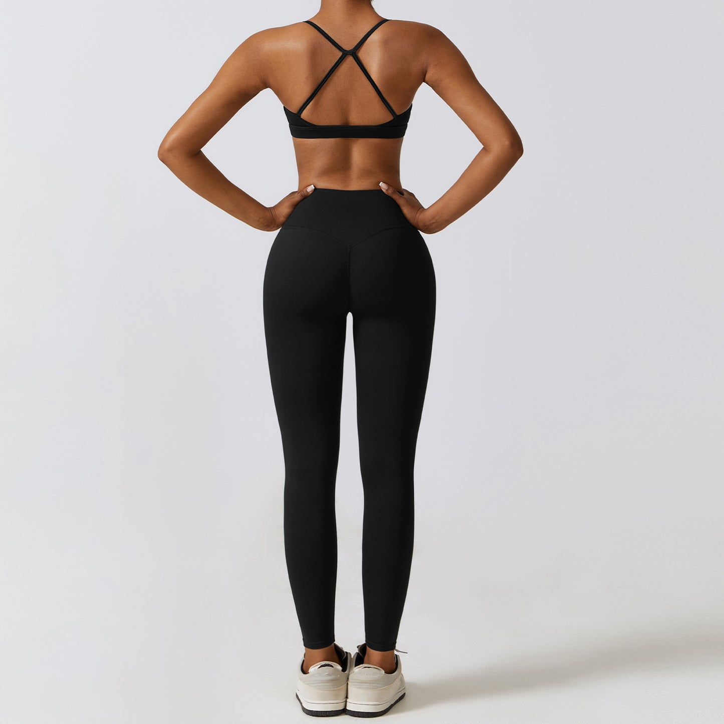 Autumn And Winter Tight Yoga Clothing Naked Sense Quick Drying Sports Set Slim Fitness Clothing Three Sets